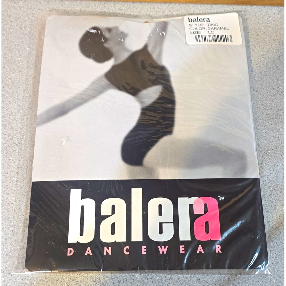 Balera Dancewear Girls Child Dance Tights Size LC Caramel Nylon Style T99C